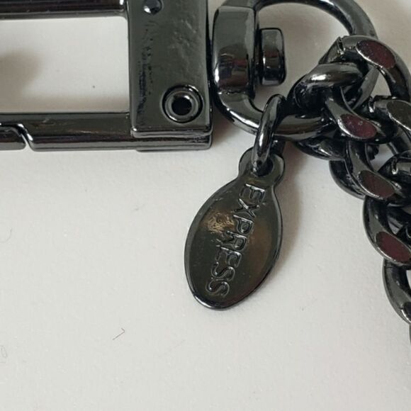 EXPRESS Mixed Metals Gunmetal & Rhinestone Necklace - Picture 5 of 8